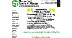 Desktop Screenshot of bloomfieldtennis.com